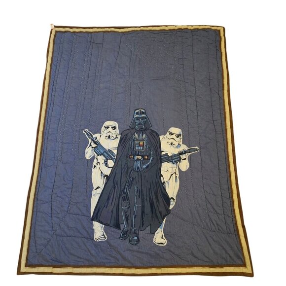 Pottery Barn Star Wars Darth Vader Storm Trooper Twin Quilt Comforter 2012 86x68 - Picture 1 of 13
